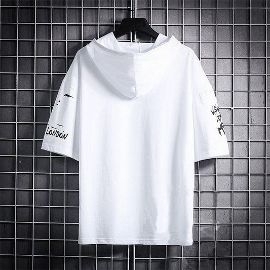 Cotton Half Sleeves T-shirt Hoodie