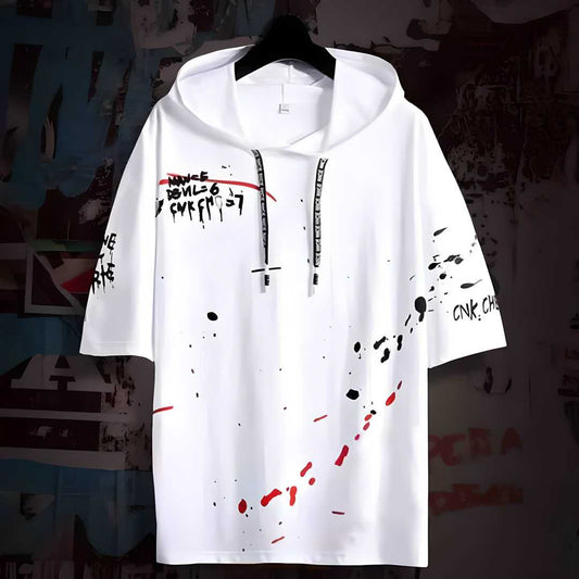 Cotton  Half Sleeves T-shirt Hoodie